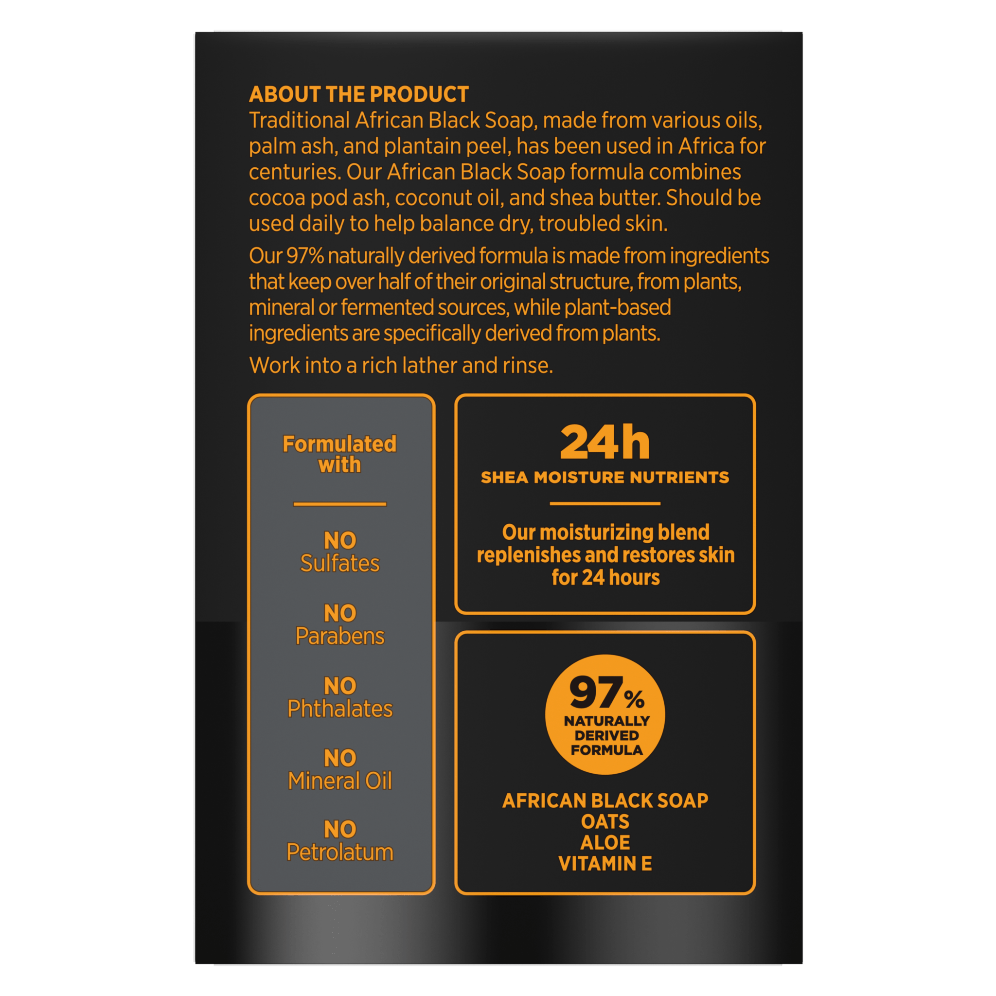 AFRICAN BLACK SOAP BAR SHEA BUTTER - 8 OZ. - MeStore - Shea Moisture