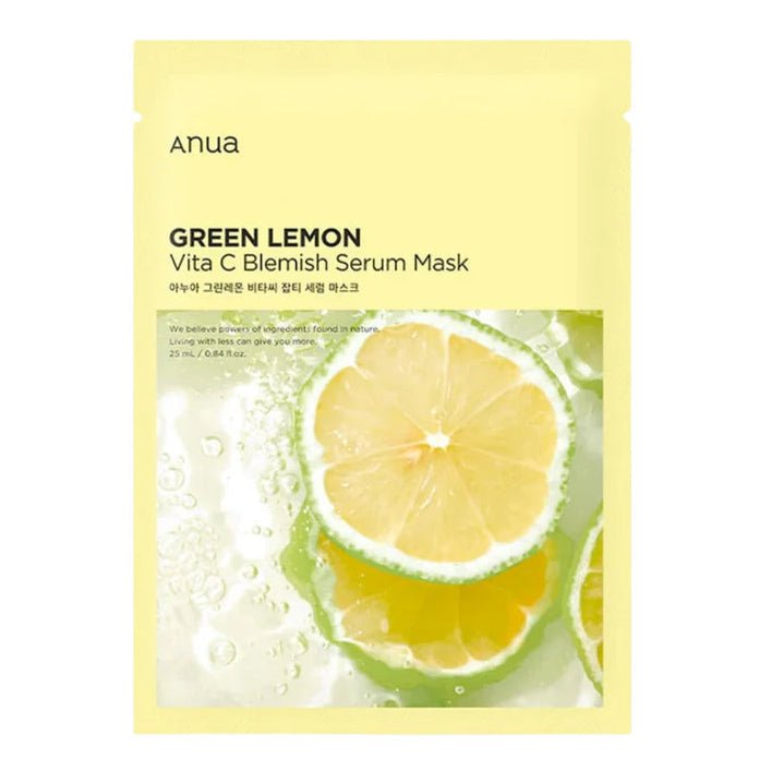 Anua Green Lemon Vita C Blemish Serum Mask 25ml (10pcs) - MeStore - Anua