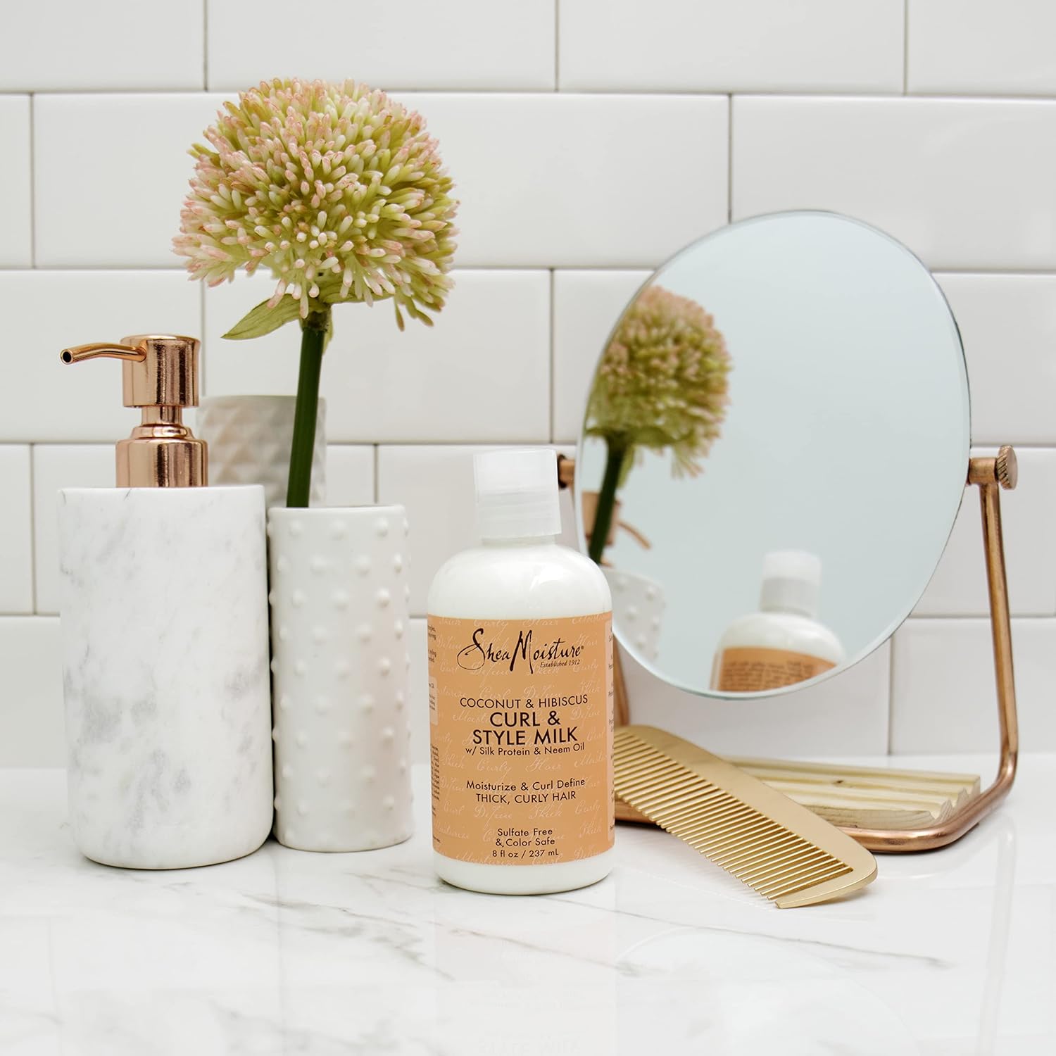 Coconut & Hibiscus Curl + Shine Style Milk - 8 Oz. - MeStore - Shea Moisture