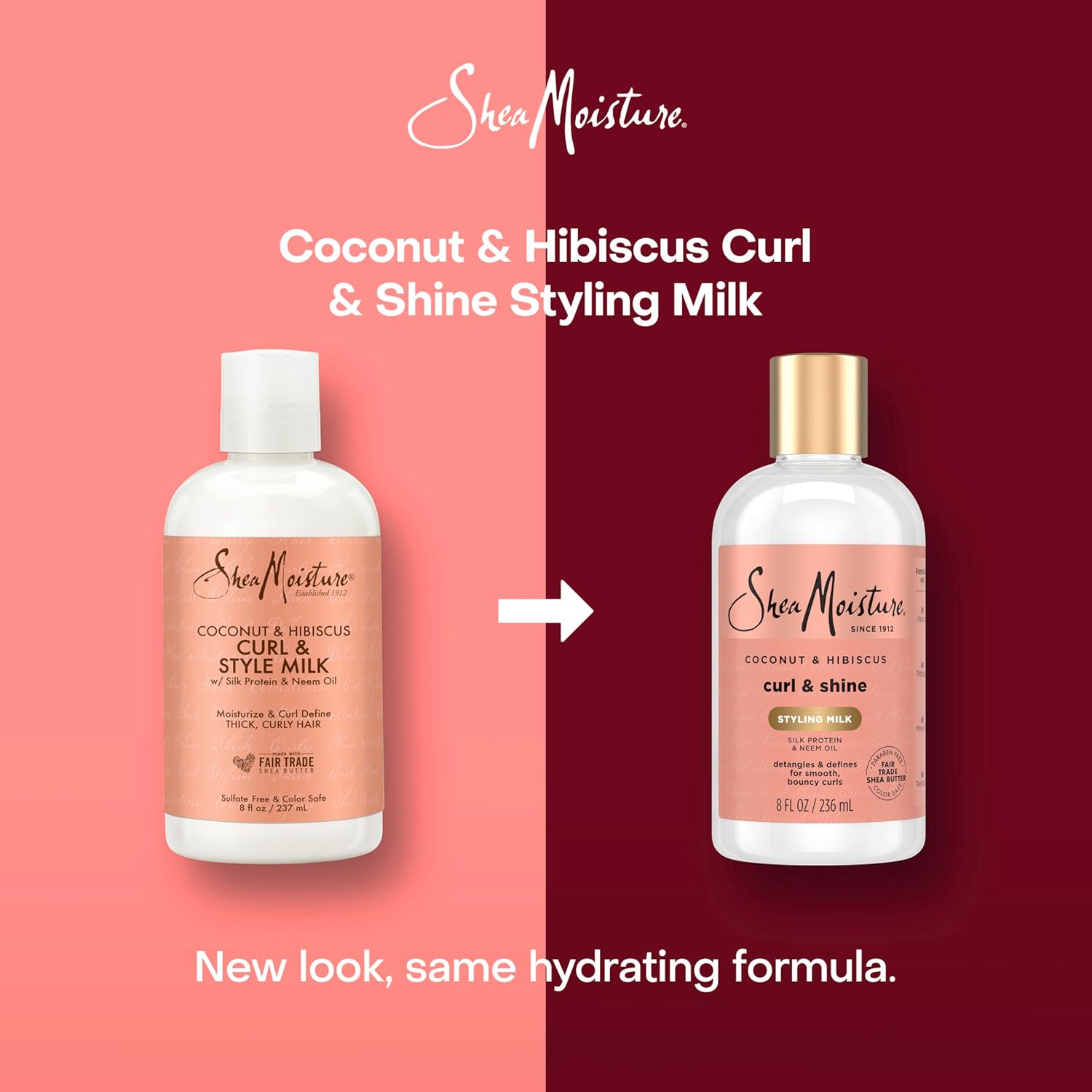 Coconut & Hibiscus Curl + Shine Style Milk - 8 Oz. - MeStore - Shea Moisture