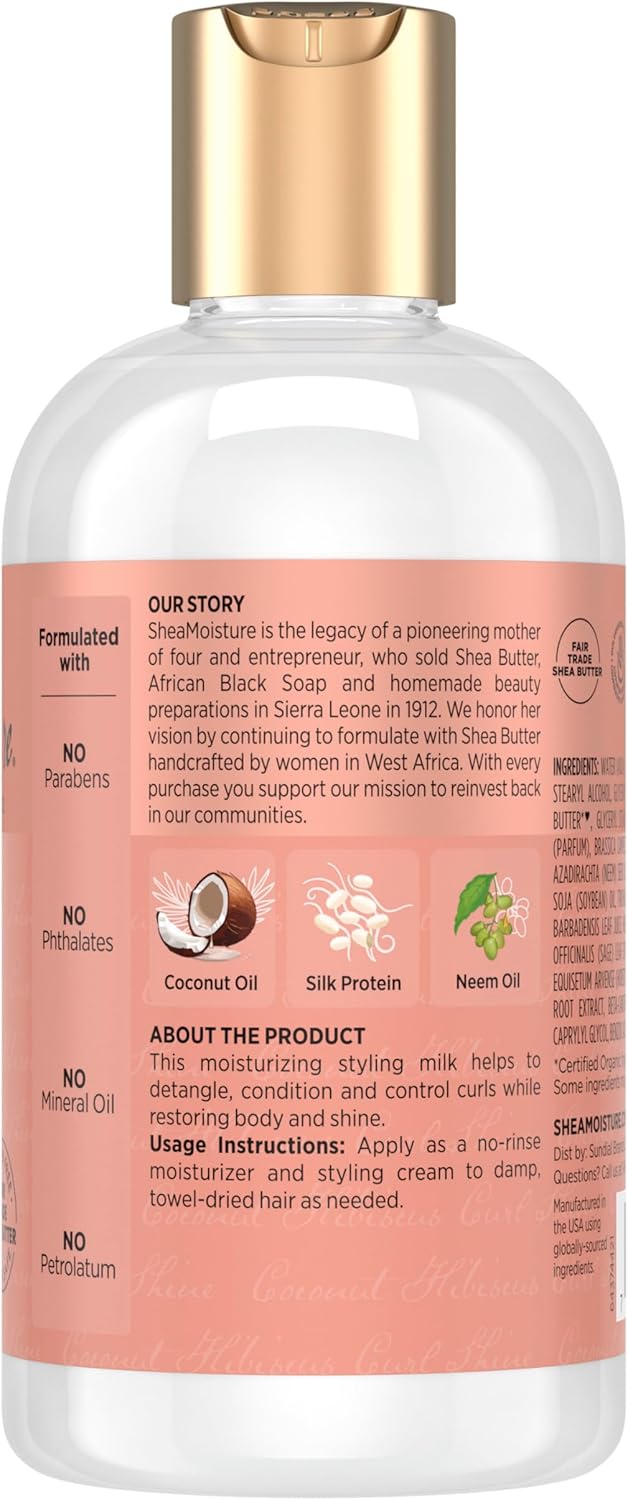 Coconut & Hibiscus Curl + Shine Style Milk - 8 Oz. - MeStore - Shea Moisture