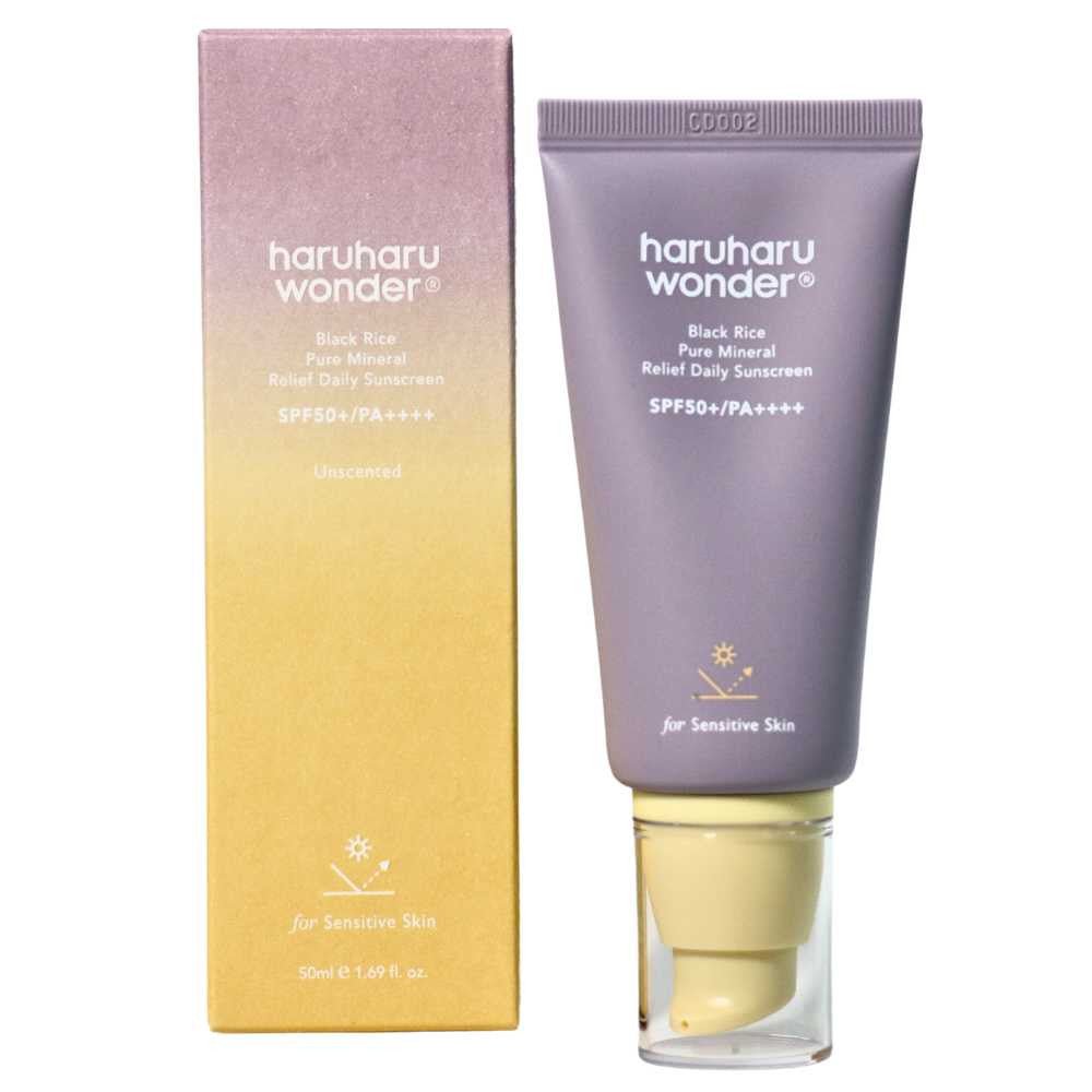 Haruharu wonder Black Rice Pure Mineral Relief Daily Sunscreen SPF50+/PA++++ 50ml - MeStore - Haruharu Wonder