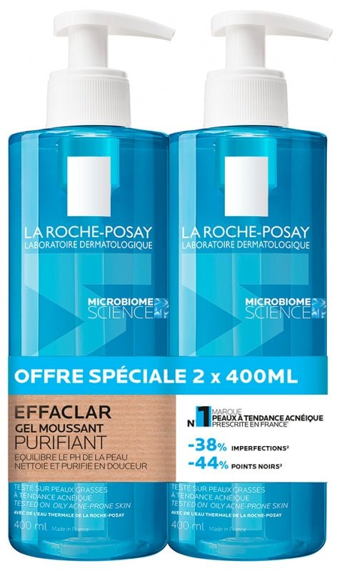 La Roche - Posay Effaclar Facial cleansing gel foam Acne - prone oily skin 2x400m - MeStore - La Roche Posay