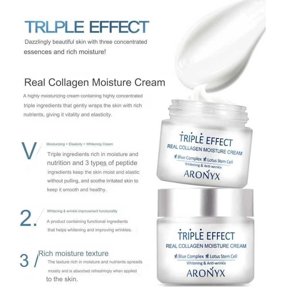 Medi Flower ARONYX Triple Effect Real Collagen Moisture Cream - MeStore - Medi Flower