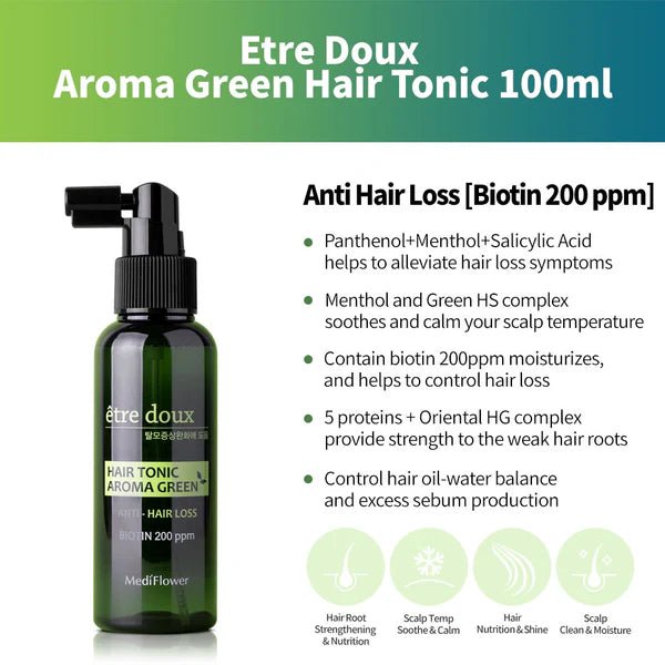 Medi Flower Etre doux Hair Tonic Aroma Green 100ml - MeStore - Medi Flower