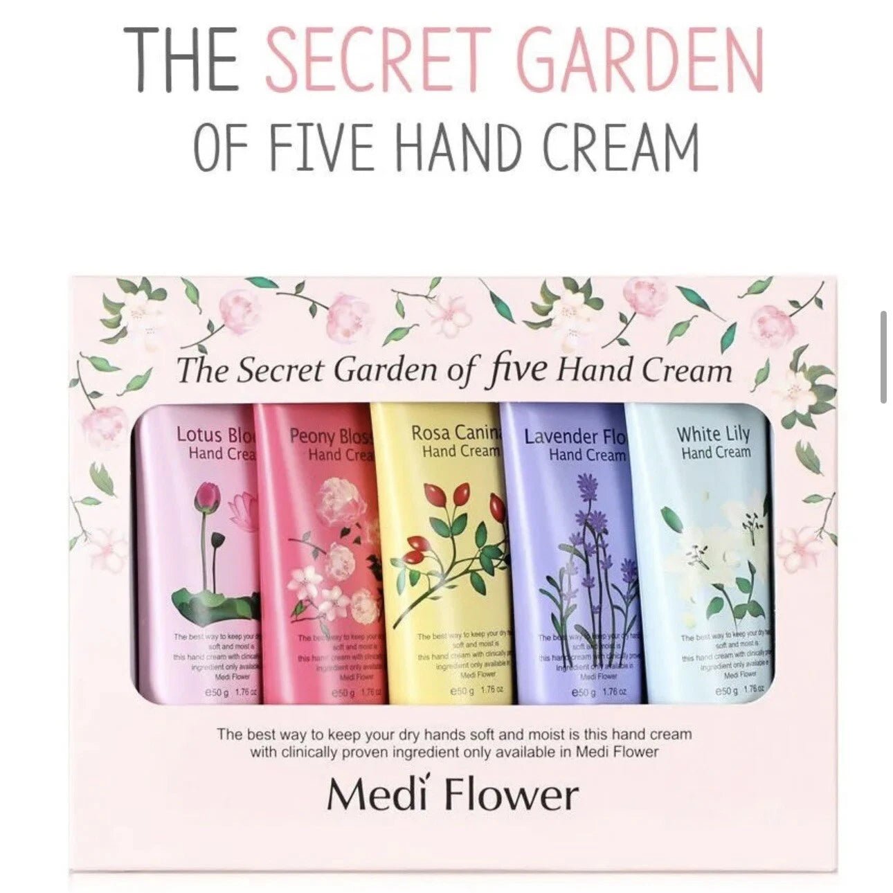 Medi Flower The Secret Garden of Five Hand Cream Set - MeStore - Medi Flower