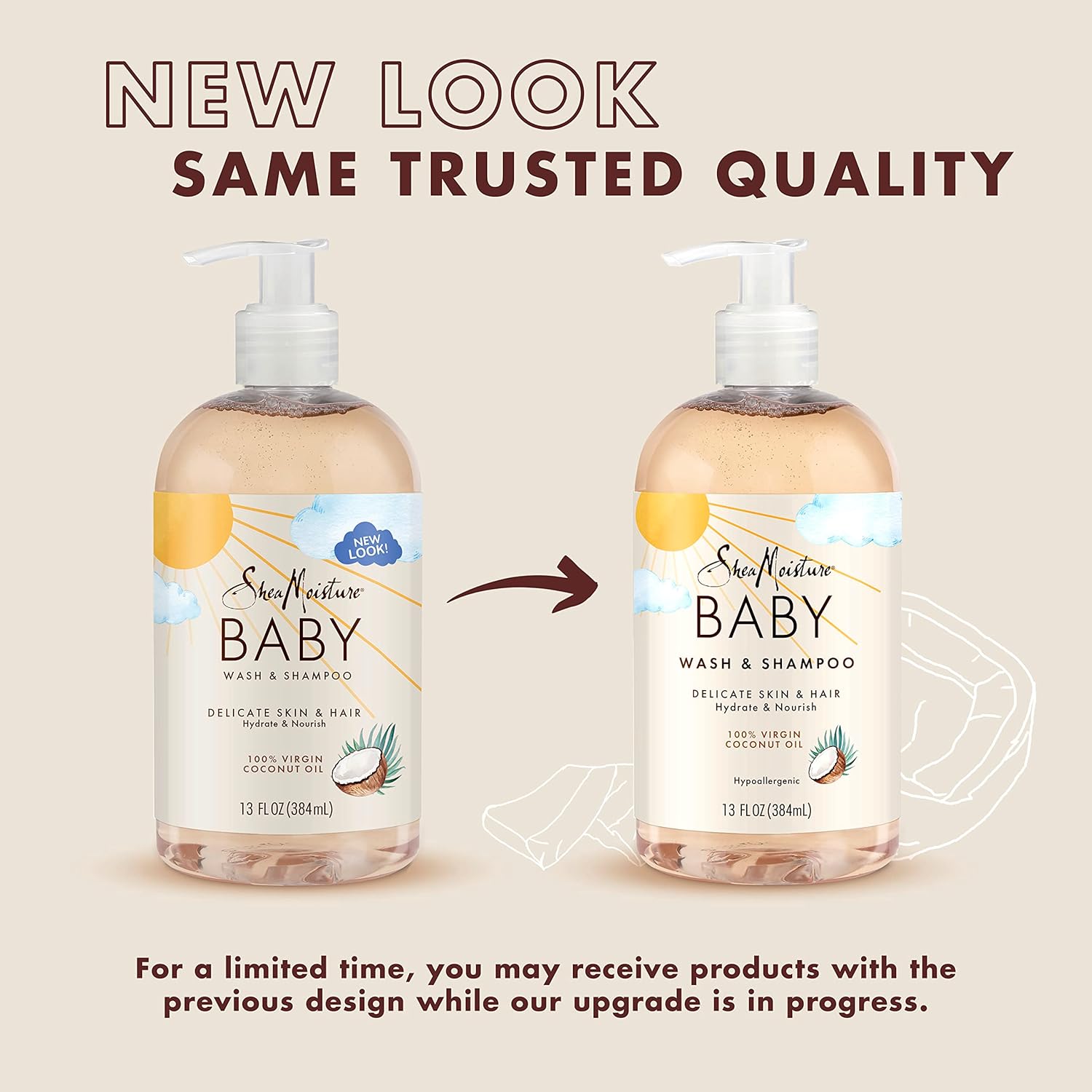 SHEA MOISTURE Baby Wash and Shampoo for 100% Virgin Coconut Oil, 13 Fl Oz - MeStore - Shea Moisture