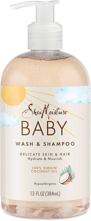 SHEA MOISTURE Baby Wash and Shampoo for 100% Virgin Coconut Oil, 13 Fl Oz - MeStore - Shea Moisture