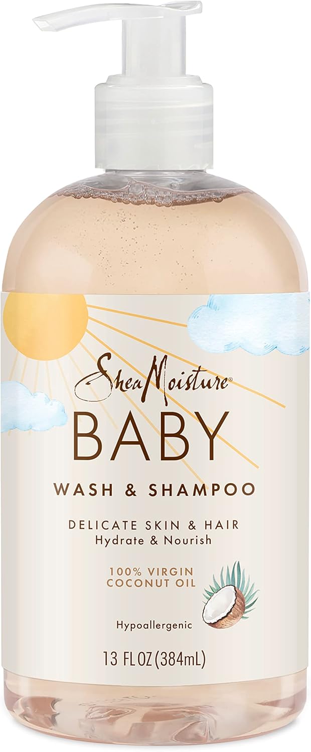 SHEA MOISTURE Baby Wash and Shampoo for 100% Virgin Coconut Oil, 13 Fl Oz - MeStore - Shea Moisture