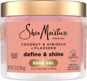 SHEA MOISTURE Flaxseed Edge Control Gel Hair Products for Curly Hair Coconut and Hibiscus Paraben - Free Hair 3.5 oz - MeStore - Shea Moisture
