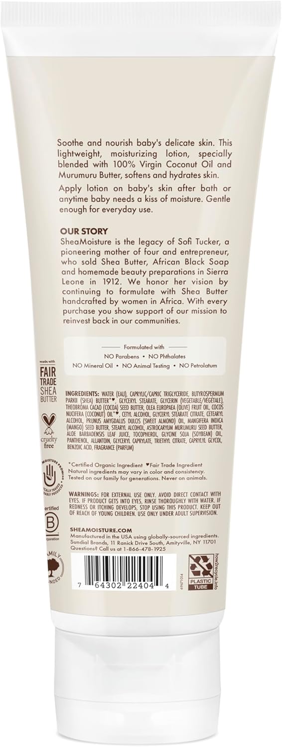 Shea Moisture VCO Baby Lotion Delicate Skin 24p 8z - MeStore - Shea Moisture