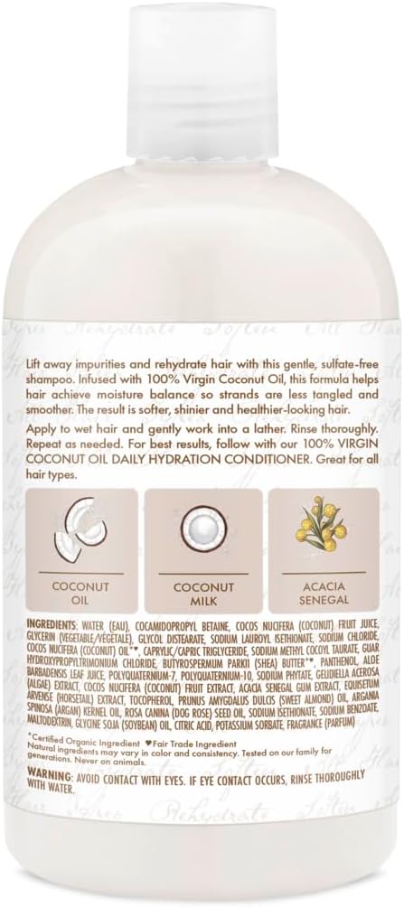 SheaMoisture 100% Virgin Coconut Oil Daily Hydration Shampoo 13 Oz - MeStore - Shea Moisture