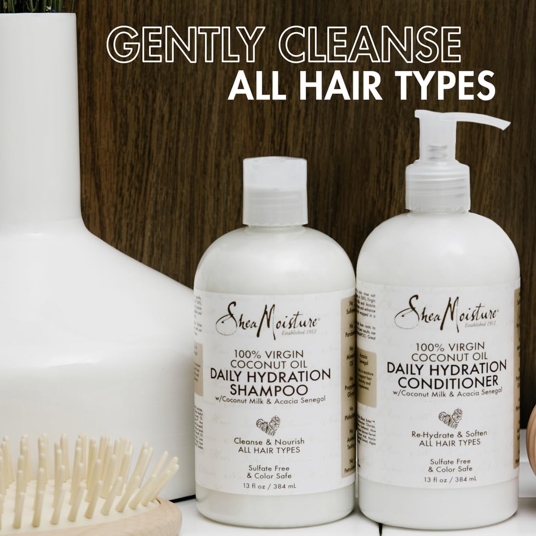 SheaMoisture 100% Virgin Coconut Oil Daily Hydration Shampoo 13 Oz - MeStore - Shea Moisture