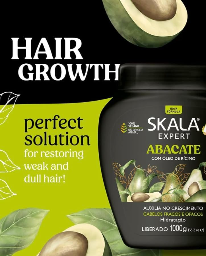 Skala Expert Avocado Cream And Castor Oil Moisturizer For Dull And Weak Hair - 1 Kg - MeStore - SKALA