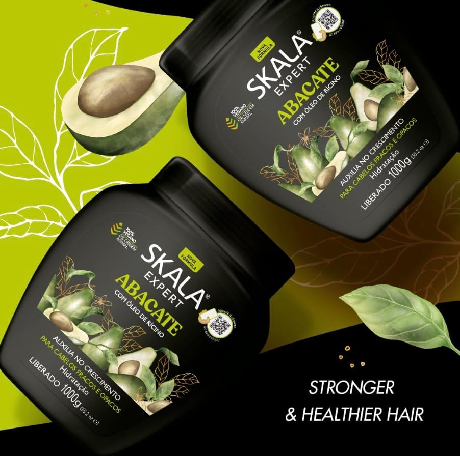 Skala Expert Avocado Cream And Castor Oil Moisturizer For Dull And Weak Hair - 1 Kg - MeStore - SKALA