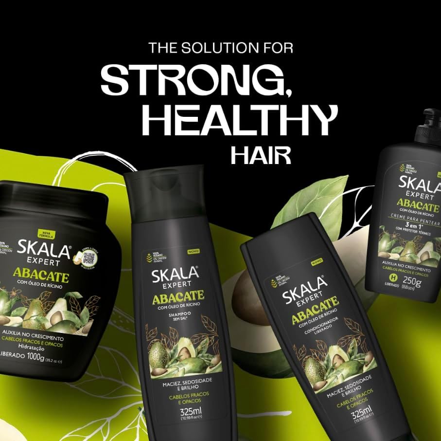 Skala Expert Avocado Cream And Castor Oil Moisturizer For Dull And Weak Hair - 1 Kg - MeStore - SKALA