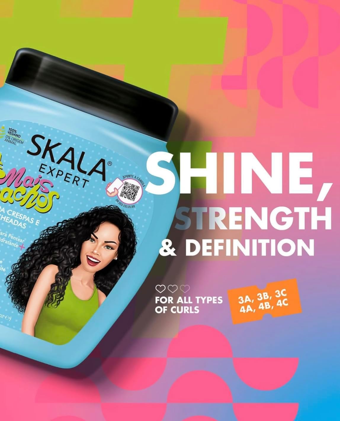 Skala Expert Mais cachos Hair Cream And Conditioner Strengthens And Moisturizes All Types of Curly Hair - 1kg - MeStore - SKALA