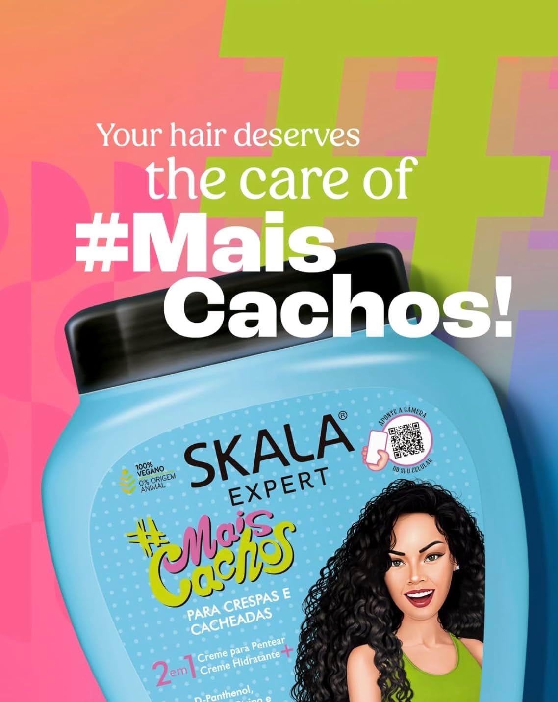Skala Expert Mais cachos Hair Cream And Conditioner Strengthens And Moisturizes All Types of Curly Hair - 1kg - MeStore - SKALA
