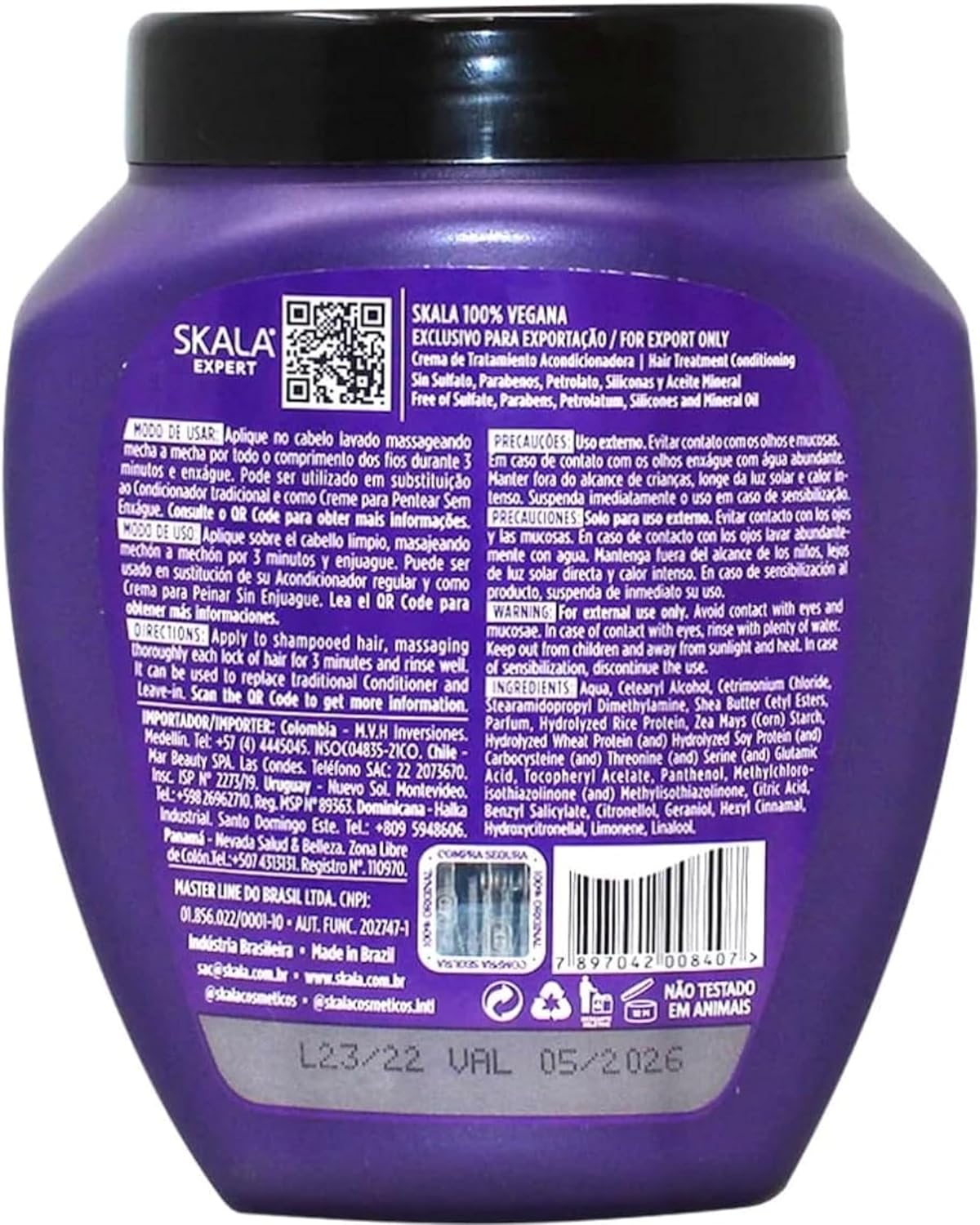 Skala Expert Mais Lisos Moisturizing Hair Cream And Conditioner With Rice Proteins 1kg - MeStore - SKALA