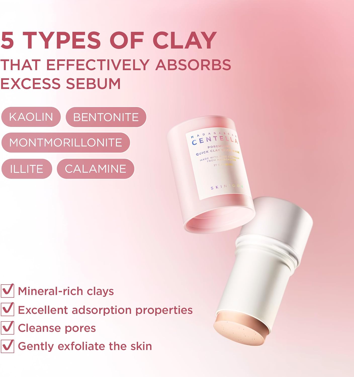 SKIN1004 - Madagascar Centella Poremizing Quick Clay Stick Mask 27g - MeStore - SKIN1004