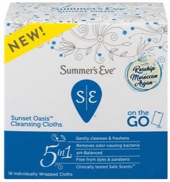 Summer's Eve 5 In 1 Sunset Oasis Cleansing Cloths 16.0 Ct - MeStore