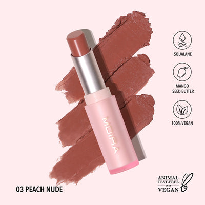 Moira - Signature Lipstick (003, Peach Nude)