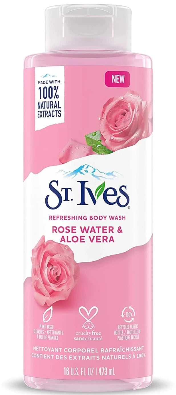 St. Ives Rose Water and Aloe Vera Body Wash 16oz