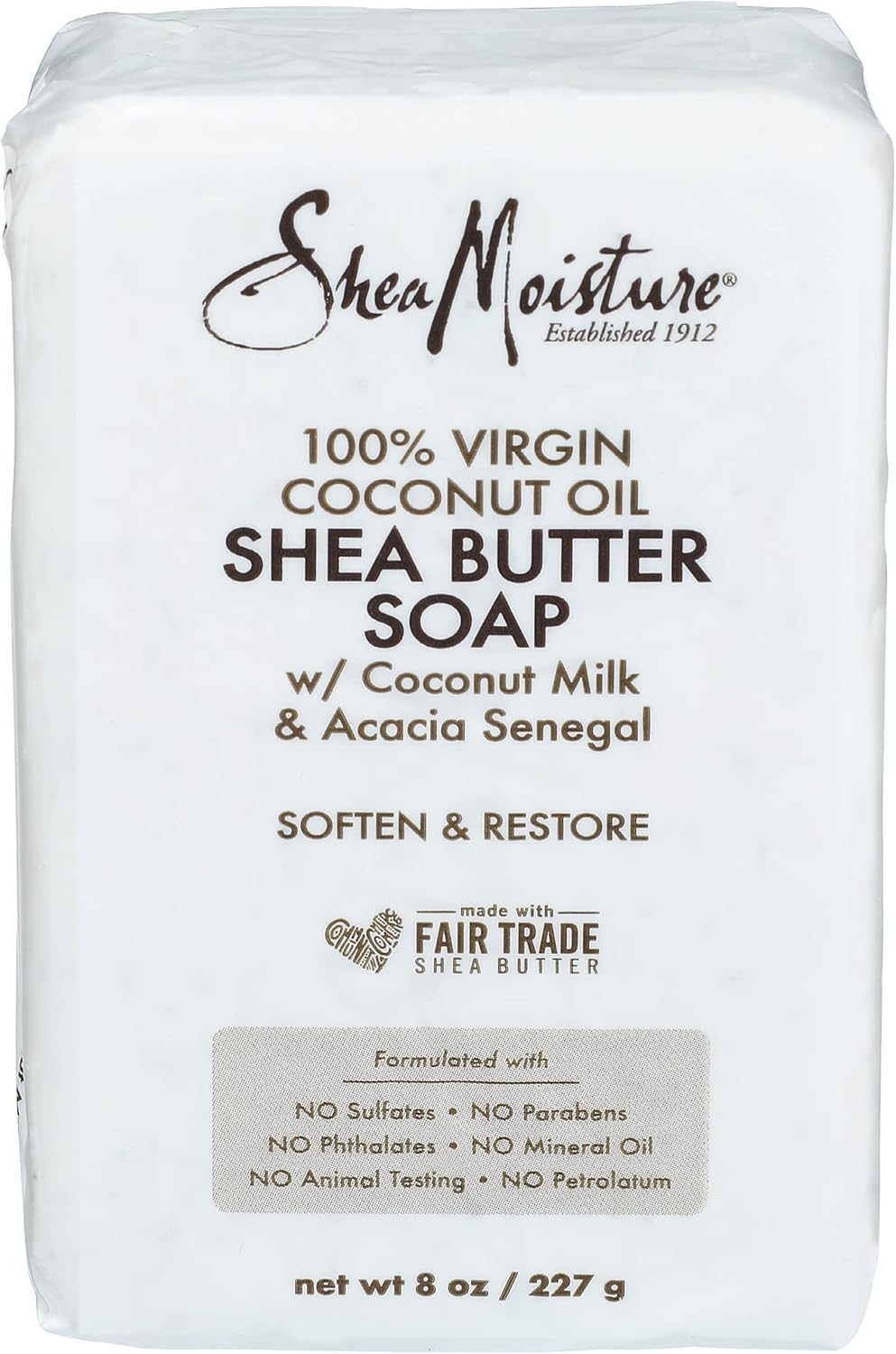 100% Virgin Coconut Oil Shea Butter Bar - 8 Oz - MeStore - Shea Moisture