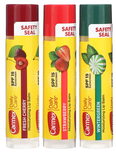Carmex/blister Pack Stick / Assorted Flavor Cherry Strawberry & Wintergreen 0.45oz