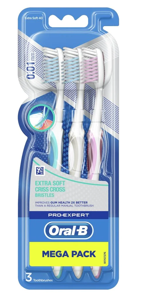 Oral B Criss Cross Extra Soft 3 Pack Toothbrush