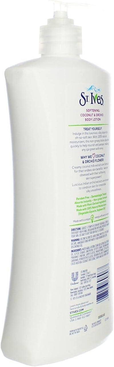 St. Ives Naturally Indugent Body Lotion, Coconut Milk and Orchid Extract, 21 Oz