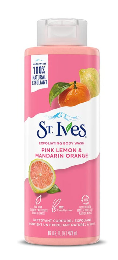 St. Ives Pink Lemon & Mandarin Orange Exfoliating Body Wash 16oz