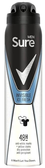 Sure Spray 250Ml Invisible Ice Fresh