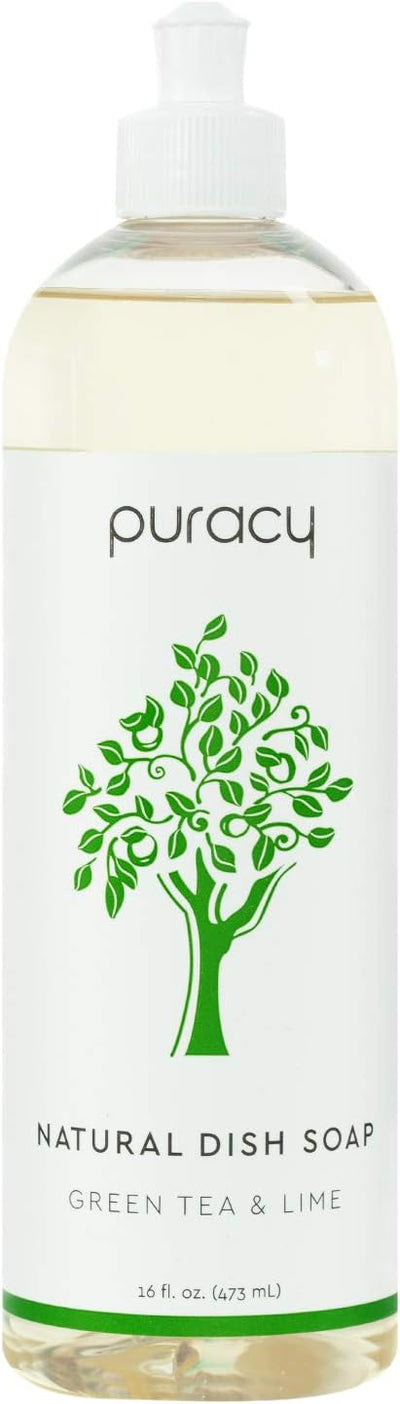 Puracy Natural Dish Soap Green Tea & Lime / 16oz Bottle