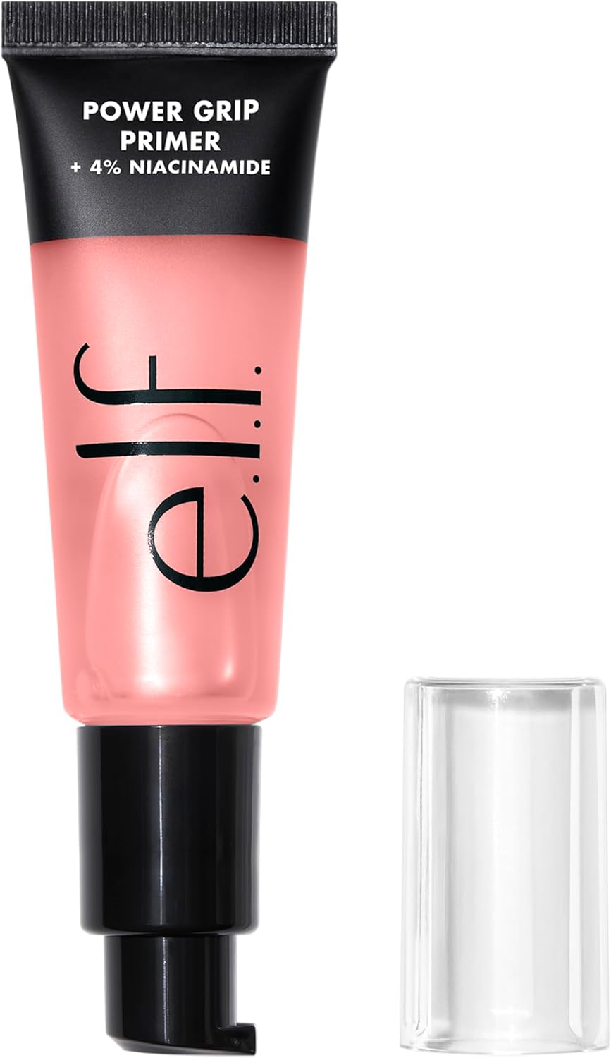 E.l.f. Power Grip Primer + 4% Niacinamide, Gel-Based & Hydrating Face Primer, Evens Skin & Brightens, Grips Makeup, Vegan & Cruelty-Free, 0.8 Fl Oz
