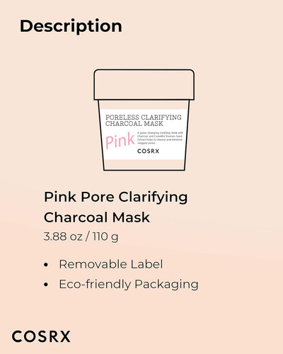 COSRX Poreless Clarifying Charcoal Mask - Pink- 110g