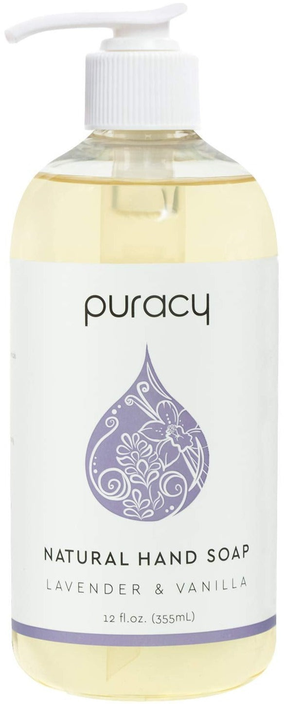 Puracy Natural Gel Hand Soap Lavender + vanila 12 Fl.Oz