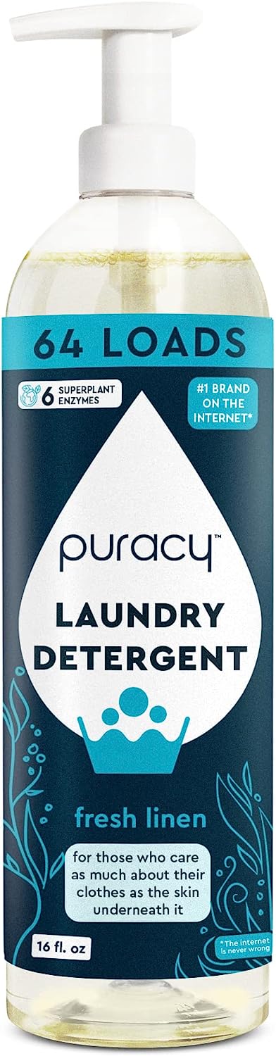 Puracy Natural Laundry Detergent Fresh linen 16 Fl.Oz
