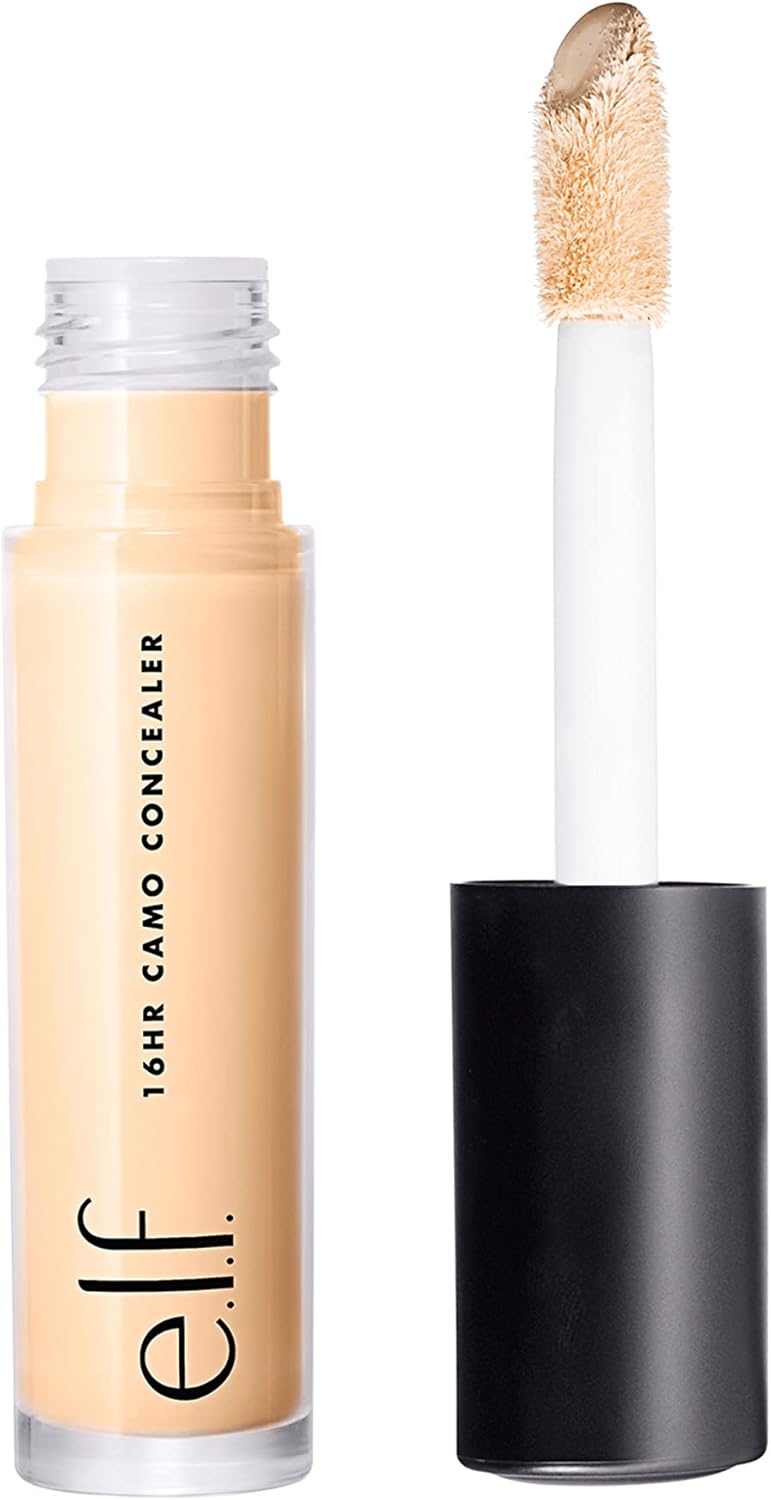 E.l.f. 16HR Camo Concealer, Full Coverage, Highly Pigmented Concealer With Matte Finish, Crease-proof, Vegan & Cruelty-Free, Light Sand, 0.2 Fl Oz