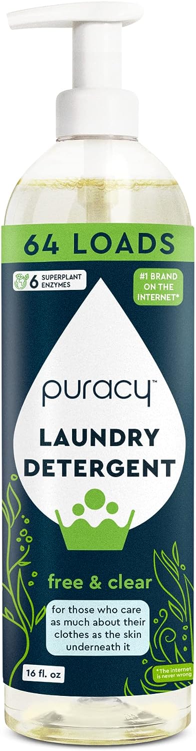 Puracy Natural Laundry Detergent Free& Clear 16 Fl.Oz