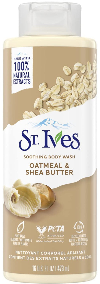 St. Ives Soothing Body Wash Moisturizing Cleanser Oatmeal & Shea Butter 16OZ