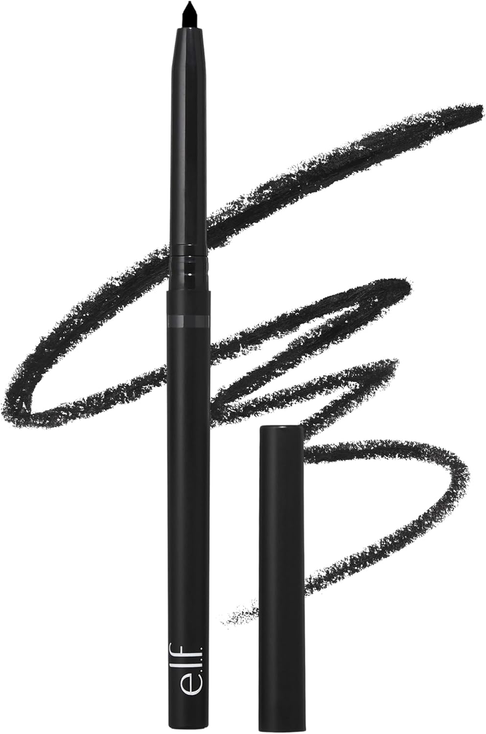 E.l.f. No Budge Retractable Eyeliner, Creamy, Ultra-Pigmented & Waterproof, Creates Bold & Defined Lines, Vegan & Cruelty-Free, Black
