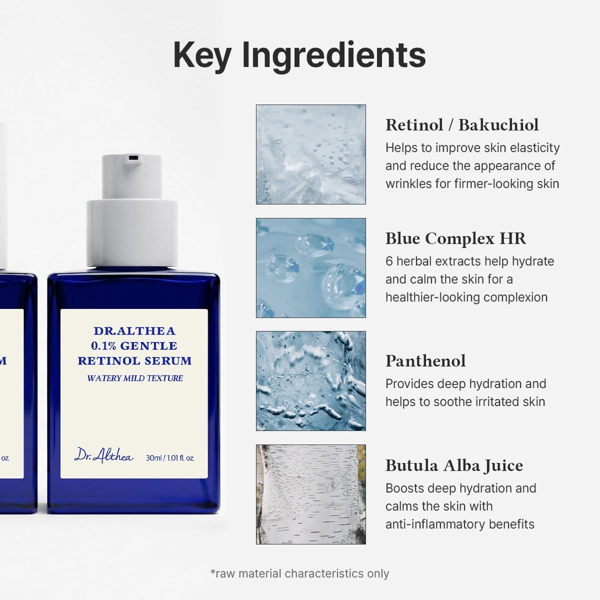 Dr.Althea 0.1 Gentle Retinol Serum - Korean skincare, 1.01fl.oz, Reduce Wrinkles, Fine Lines, & Signs of Aging, Gentle Skincare for Day & Night