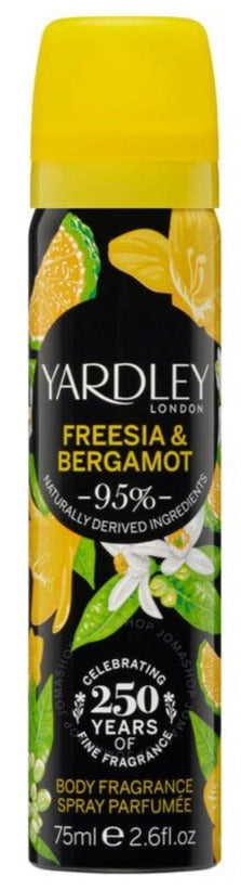 Yardley Body Spray 75Ml Freesia & Bergamot
