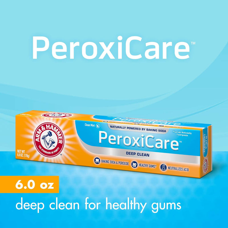 Arm & Hammer Peroxicare Toothpaste – Clean Mint- Fluoride Toothpaste 6 oz