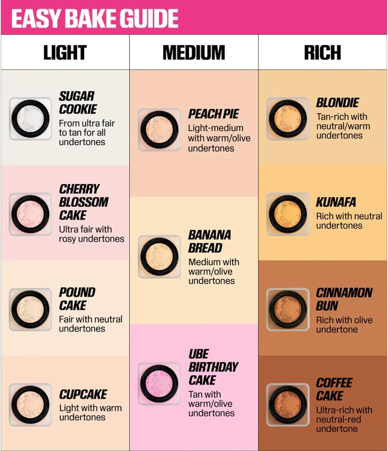 Huda Beauty Loose Powder Easy Bake new version BLONDIE