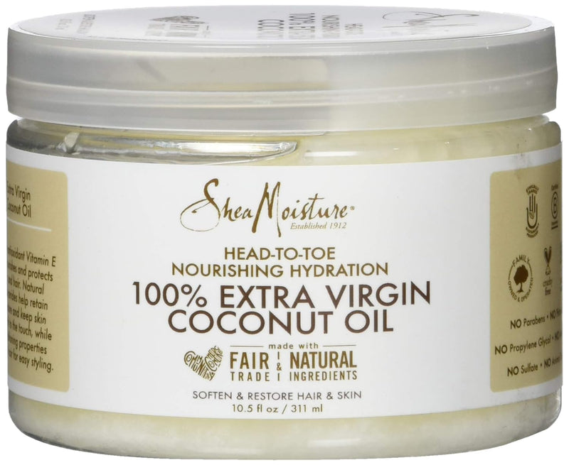 SHEA MOISTURE 100% Extra Virgin Coconut Oil Head-To-Toe Nourishing Hydration, 10.5 Ounce