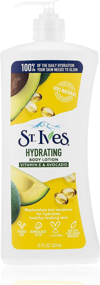 St Ives Daily Hydrating Vitamin E & Avocado Body Lotion 21Oz