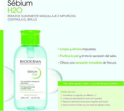 Bioderma Sebium H2o Mu Removing Micelle Solution 500ml