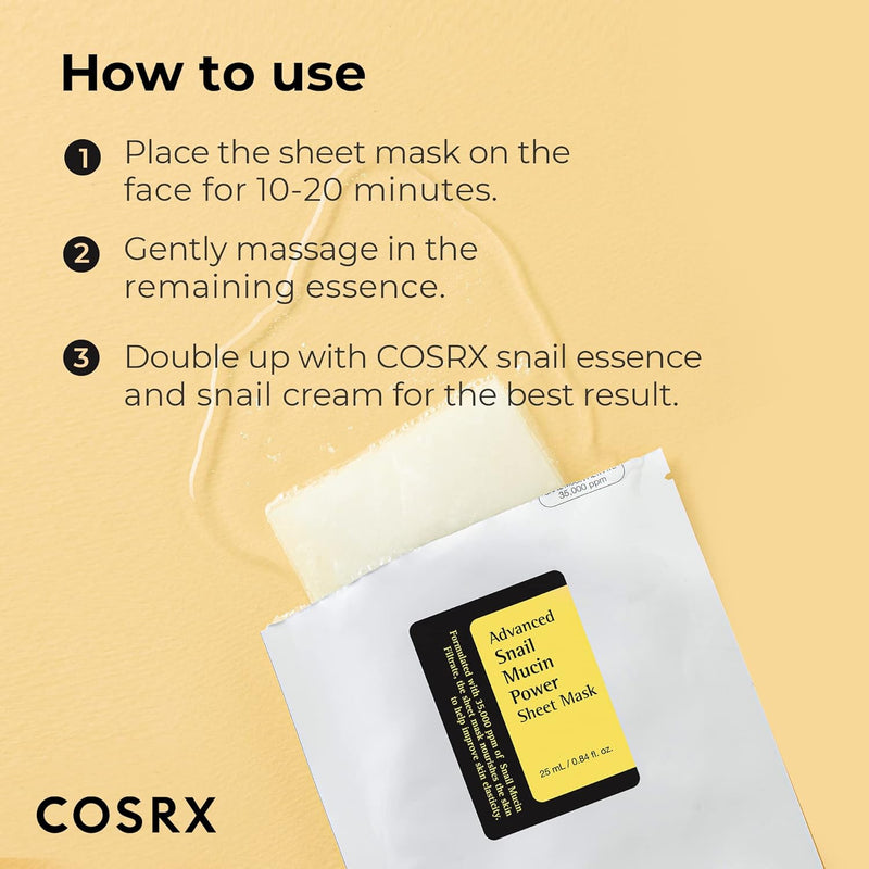 COSRX Advanced Snail Mucin Power Essence Sheet Mask 10ea